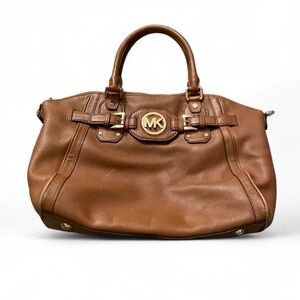Michael Kors Pebbled Women’s Leather Large Hudson Handbag Brown Tan